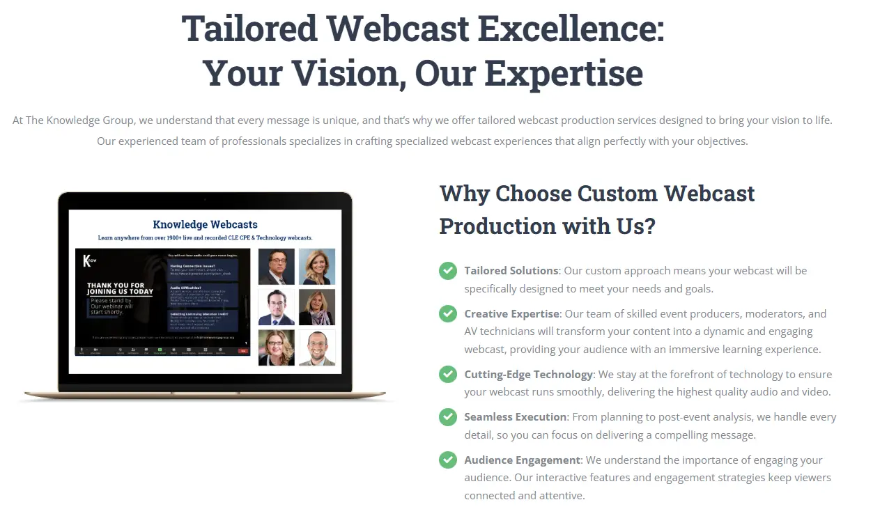 Custom Webcast The Knowledge Group