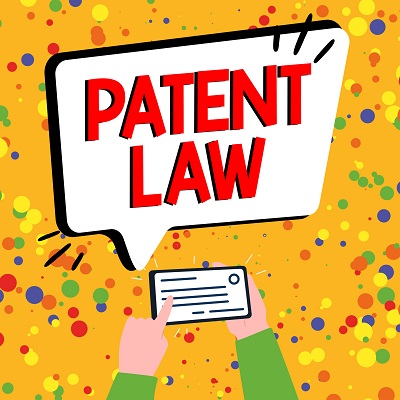 Inspiration showing sign Patent Law. Conceptual photo deals with an inventor's exclusive right to use own invention